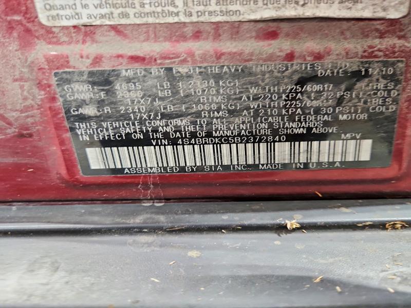 Продажа на аукционе авто 2011 Subaru Outback, vin: 4S4BRDKC5B2372840, номер лота: 66652696