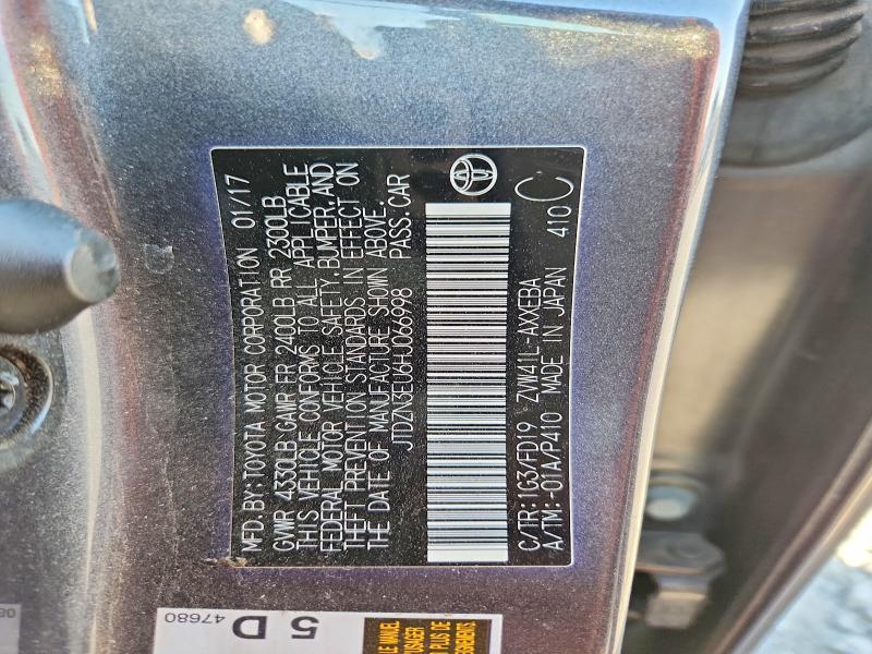2017 Toyota Prius V მანქანა იყიდება აუქციონზე, vin: JTDZN3EU6HJ066998, აუქციონის ნომერი: 67263316