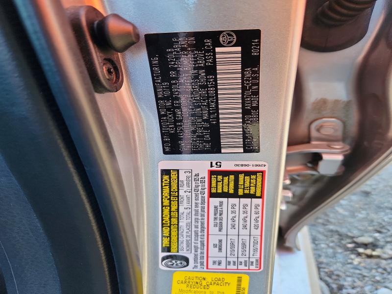 2020 Toyota Camry მანქანა იყიდება აუქციონზე, vin: 4T1L11AK2LU881549, აუქციონის ნომერი: 61348976