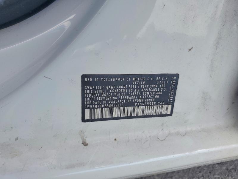 Aukcja sprzedaży 2023 Volkswagen Jetta, vin: 3VW7M7BU7PM055853, numer aukcji: 66889876