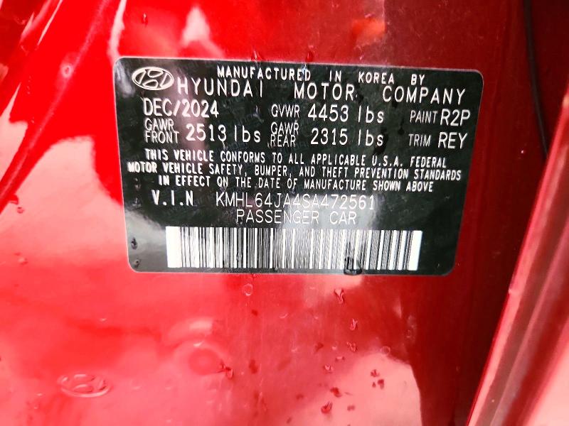 Продаж на аукціоні авто 2025 Hyundai Sonata, vin: KMHL64JA4SA472561, номер лоту: 64750516