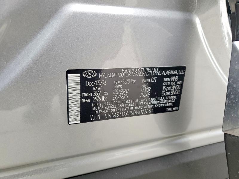 Продажа на аукционе авто 2023 Hyundai Santa Fe, vin: 5NMS3DA15PH022861, номер лота: 64640276
