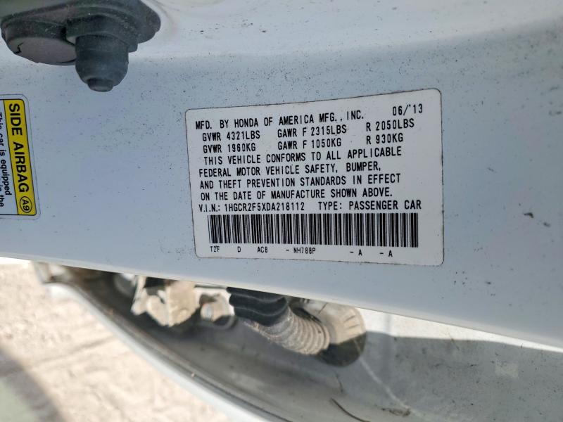 Продаж на аукціоні авто 2013 Honda Accord, vin: 1HGCR2F5XDA218112, номер лоту: 64995906