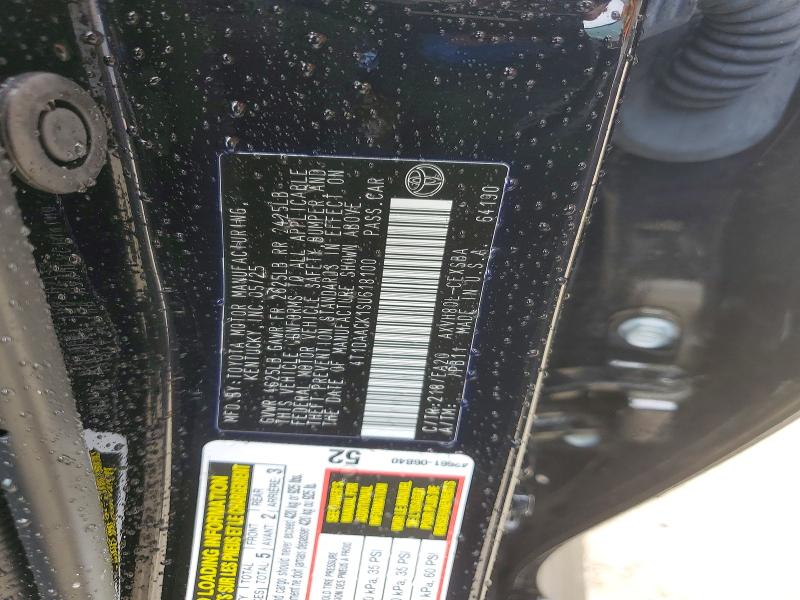 63637246 :رقم المزاد ، 4T1DAACK1SU618100 vin ، 2025 Toyota Camry مزاد بيع