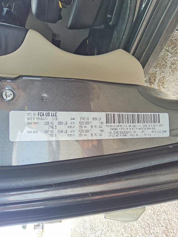 63645806 :رقم المزاد ، 2C4RC1BG6GR282479 vin ، 2016 Chrysler Town & Country مزاد بيع