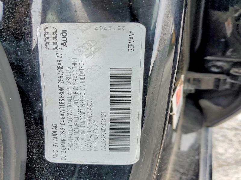 Продажа на аукционе авто 2013 Audi A6, vin: WAUGFAFC4DN014381, номер лота: 65452136
