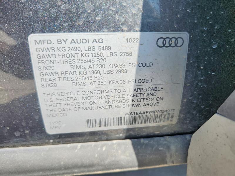 Продажа на аукционе авто 2023 Audi Q5, vin: WA1EAAFY4P2054917, номер лота: 64114396