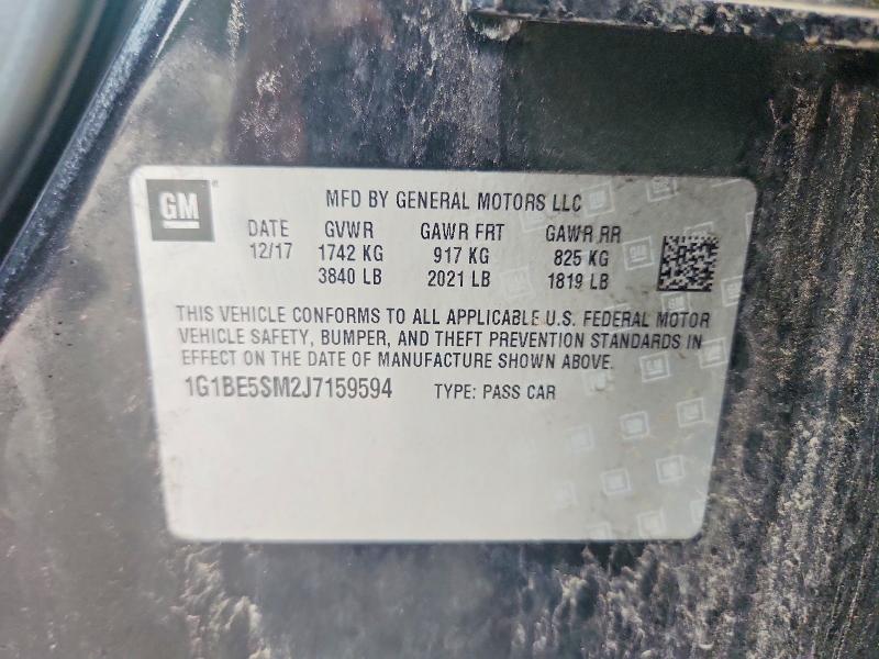 Продажа на аукционе авто 2018 Chevrolet Cruze, vin: 1G1BE5SM2J7159594, номер лота: 66010526