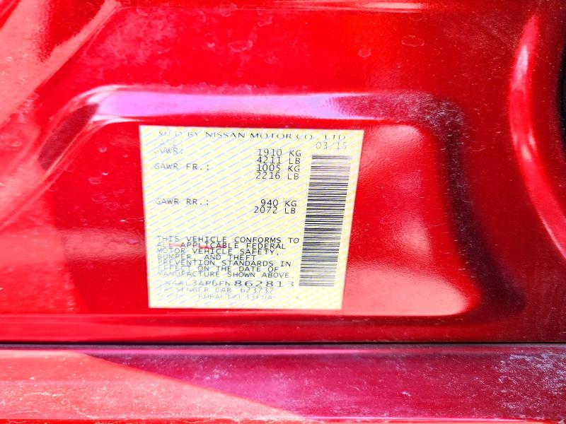 Продажа на аукционе авто 2015 Nissan Altima, vin: 1N4AL3AP6FN862813, номер лота: 63661016