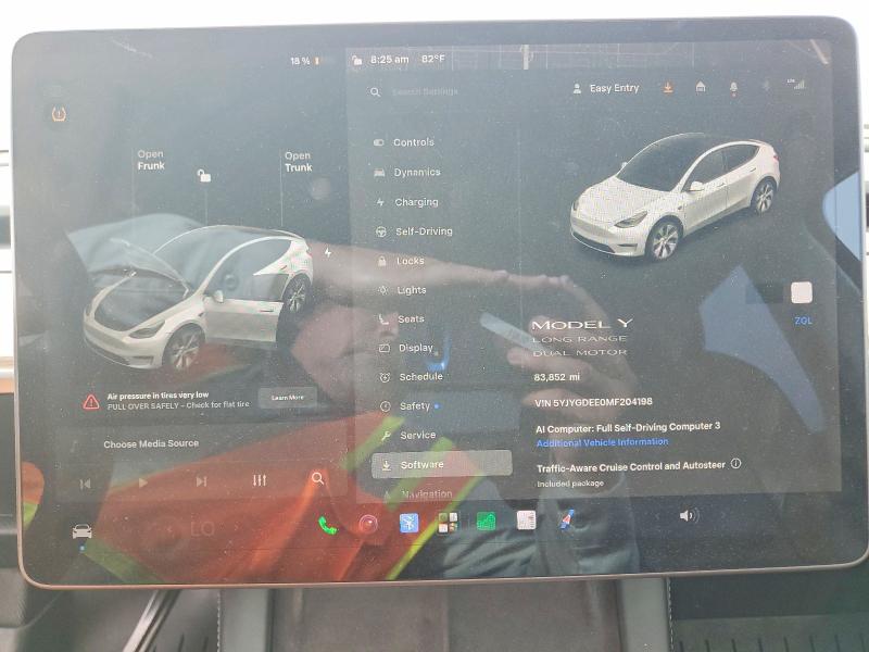 Продажа на аукционе авто 2021 Tesla Model Y, vin: 5YJYGDEE0MF204198, номер лота: 66836926