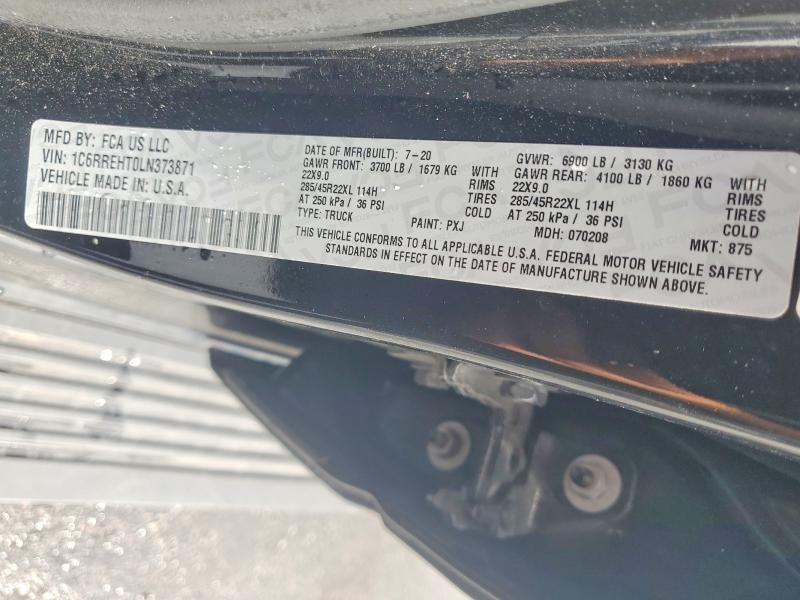 66414676 :رقم المزاد ، 1C6RREHT0LN373871 vin ، 2020 Ram 1500 مزاد بيع