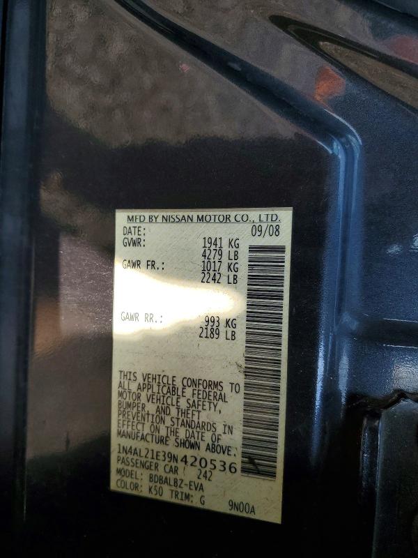 Продаж на аукціоні авто 2009 Nissan Altima, vin: 1N4AL21E39N420536, номер лоту: 67082816