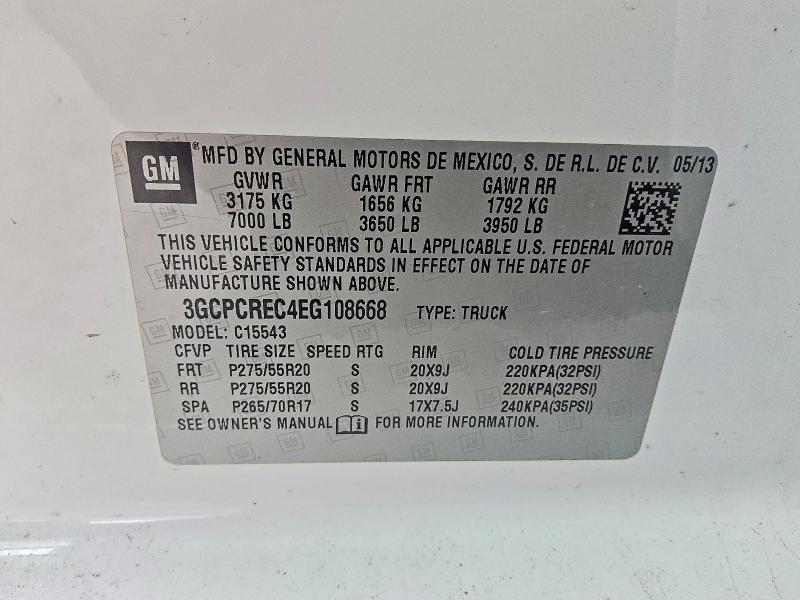 2014 Chevrolet Silverado მანქანა იყიდება აუქციონზე, vin: 3GCPCREC4EG108668, აუქციონის ნომერი: 63752816