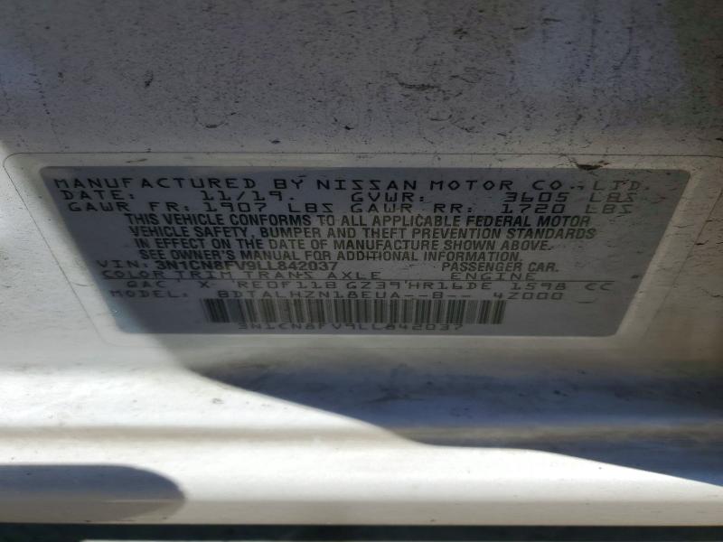64641546 :رقم المزاد ، 3N1CN8FV9LL842037 vin ، 2020 Nissan Versa مزاد بيع