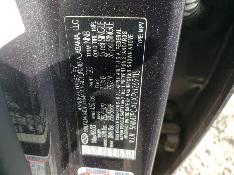Aukcja sprzedaży 2023 Hyundai Tucson, vin: 5NMJFCAEXPH269115, numer aukcji: 65037996