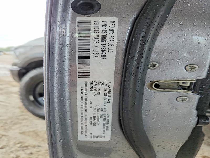 2022 Ram 1500 Classic მანქანა იყიდება აუქციონზე, vin: 1C6RR6GT8NS149307, აუქციონის ნომერი: 64456416