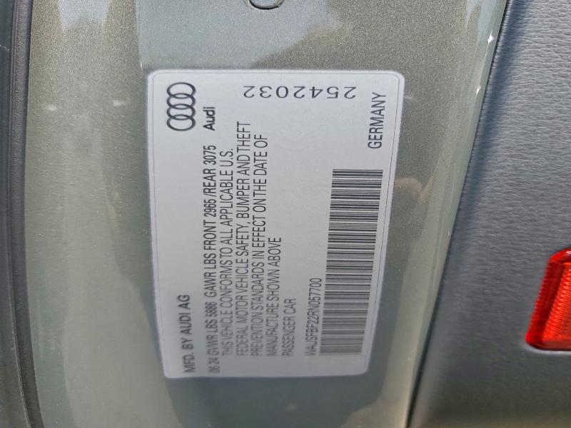 Aukcja sprzedaży 2024 Audi S7, vin: WAUSFBF22RN057700, numer aukcji: 66709586