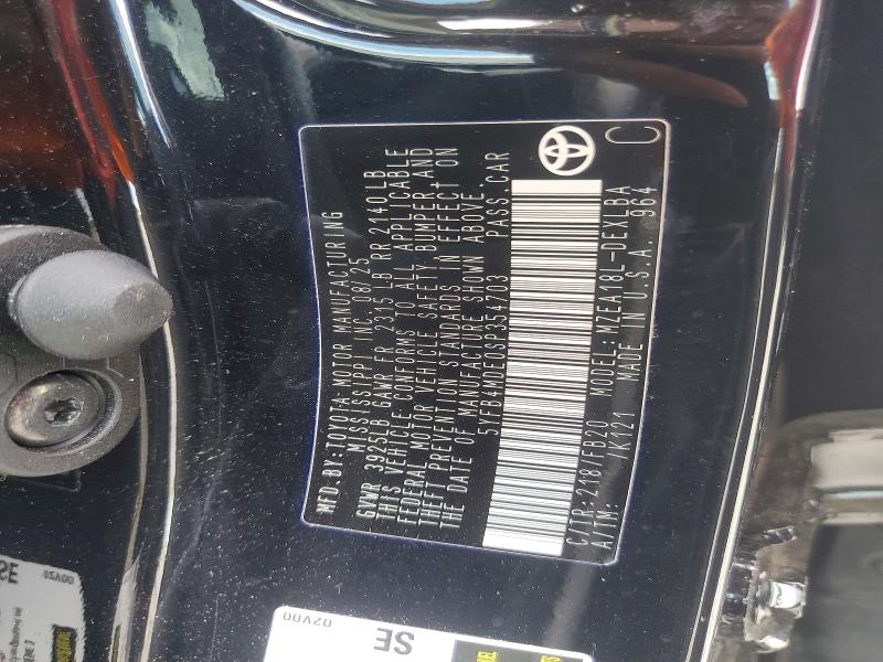 63687466 :رقم المزاد ، 5YFB4MDE0SP354703 vin ، 2025 Toyota Corolla مزاد بيع