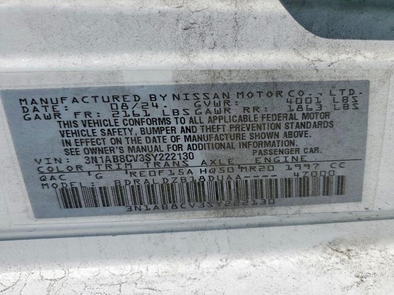 Aukcja sprzedaży 2025 Nissan Sentra, vin: 3N1AB8CV3SY222130, numer aukcji: 64049706