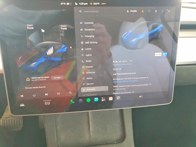Продаж на аукціоні авто 2025 Tesla Model Y, vin: 7SAYGDED5SF253436, номер лоту: 66314506