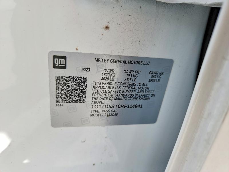 65363156 :رقم المزاد ، 1G1ZD5ST0RF114941 vin ، 2024 Chevrolet Malibu مزاد بيع