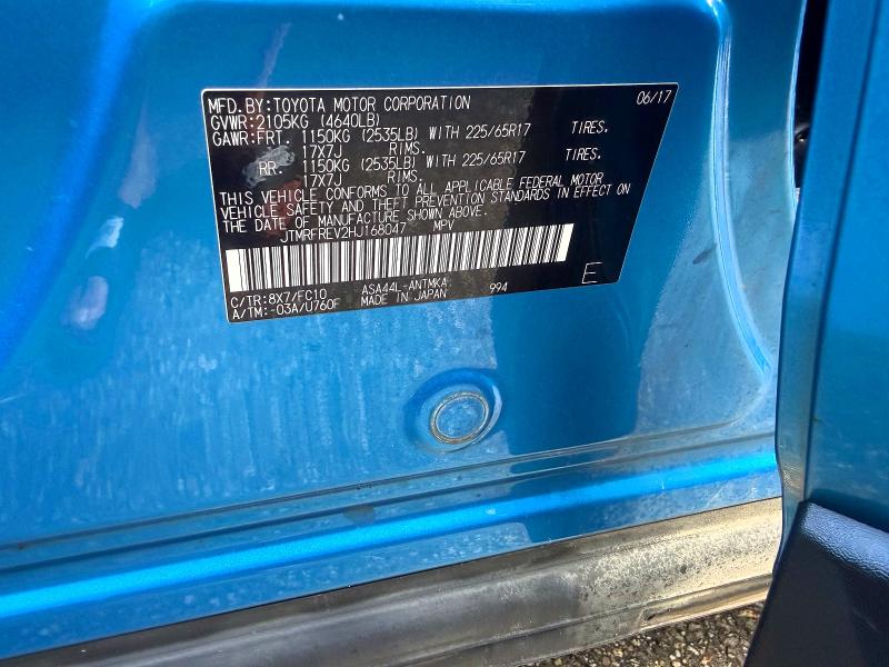 2017 Toyota Rav4 მანქანა იყიდება აუქციონზე, vin: JTMRFREV2HJ168047, აუქციონის ნომერი: 63856576