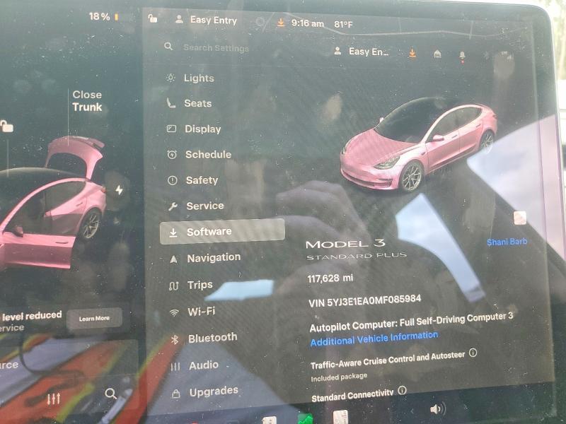 63925816 :رقم المزاد ، 5YJ3E1EA0MF085984 vin ، 2021 Tesla Model 3 مزاد بيع