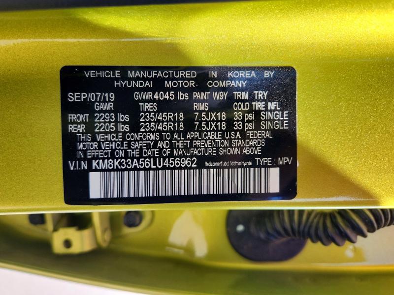 Aukcja sprzedaży 2020 Hyundai Kona, vin: KM8K33A56LU456962, numer aukcji: 66830876