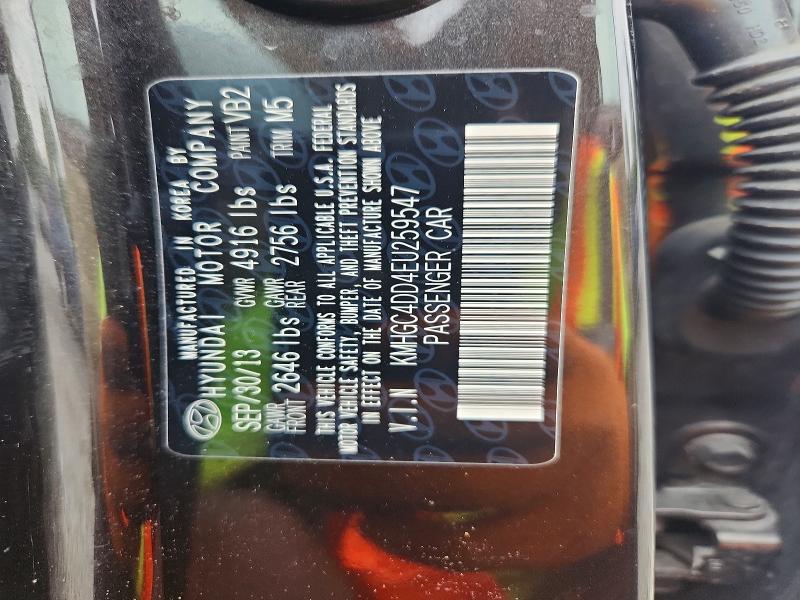 64236096 :رقم المزاد ، KMHGC4DD4EU259547 vin ، 2014 Hyundai Genesis مزاد بيع