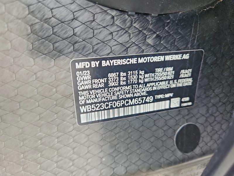 Aukcja sprzedaży 2023 Bmw Ix, vin: WB523CF06PCM65749, numer aukcji: 64964786