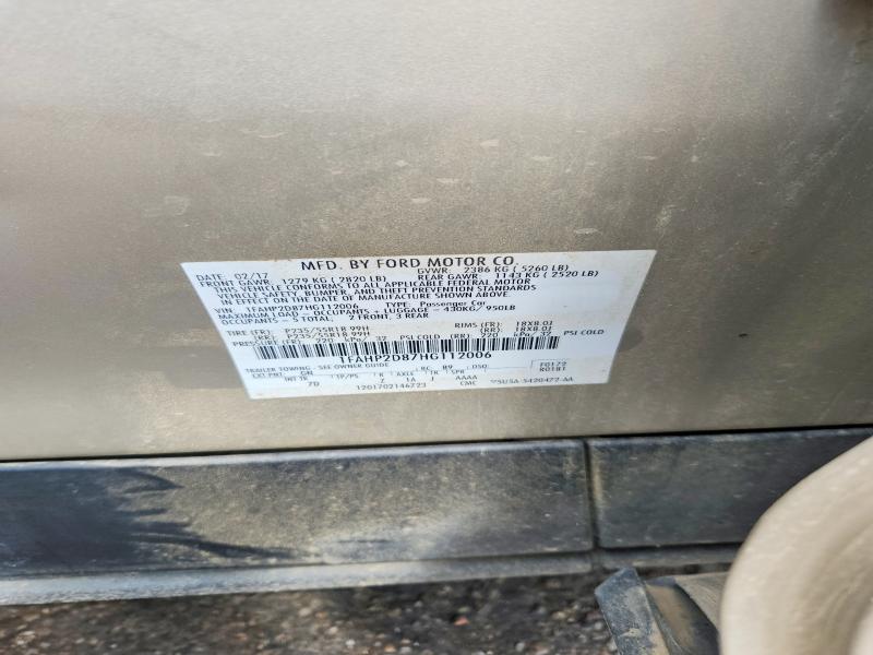 Aukcja sprzedaży 2017 Ford Taurus, vin: 1FAHP2D87HG112006, numer aukcji: 66221446