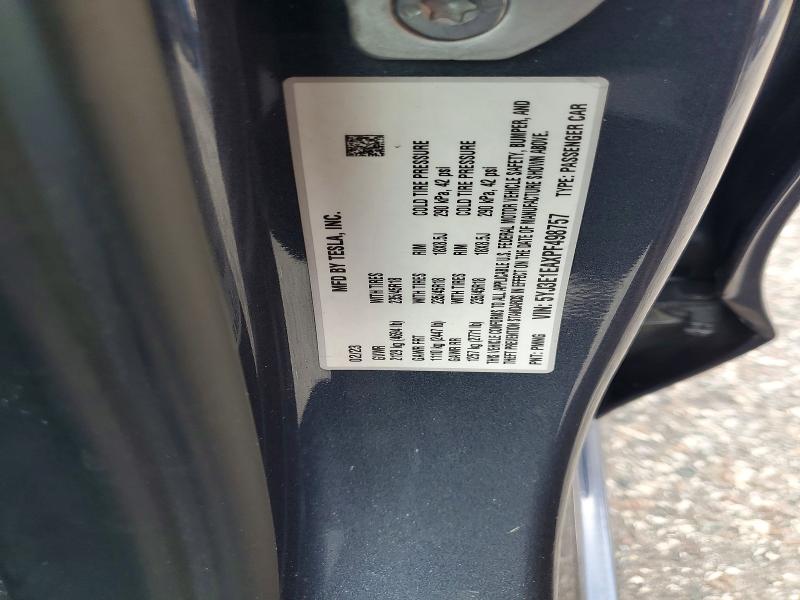 65812276 :رقم المزاد ، 5YJ3E1EAXPF498757 vin ، 2023 Tesla Model 3 مزاد بيع