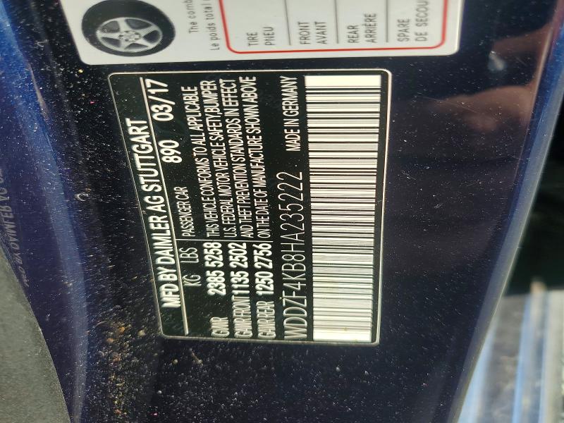 Продажа на аукционе авто 2017 Mercedes-benz E, vin: WDDZF4KB8HA235222, номер лота: 64627386