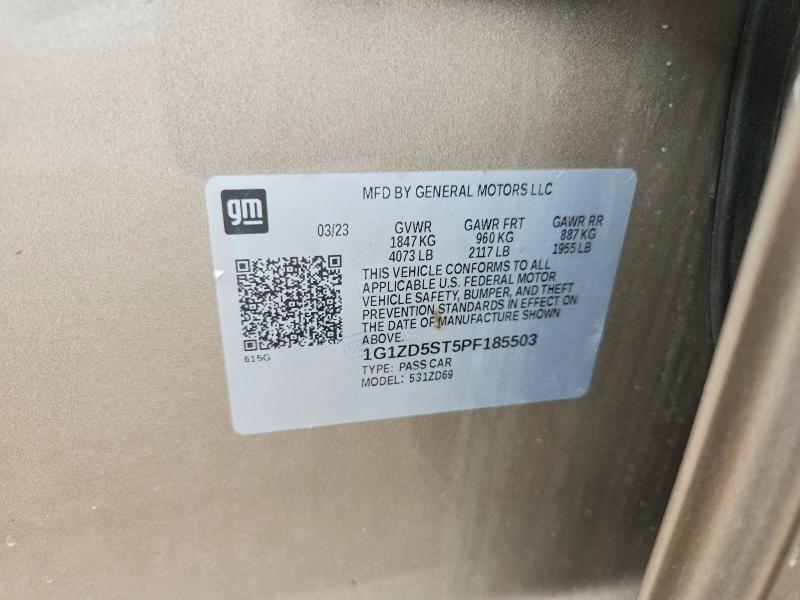 Aukcja sprzedaży 2023 Chevrolet Malibu, vin: 1G1ZD5ST5PF185503, numer aukcji: 67309746