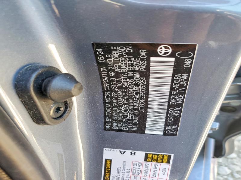 2024 Toyota Corolla Hybrid მანქანა იყიდება აუქციონზე, vin: JTDBCMFE9R3057254, აუქციონის ნომერი: 63809086