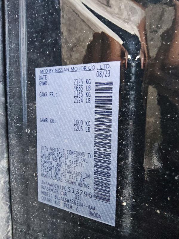 Продаж на аукціоні авто 2023 Nissan Maxima, vin: 1N4AA6EV1PC513796, номер лоту: 66511466