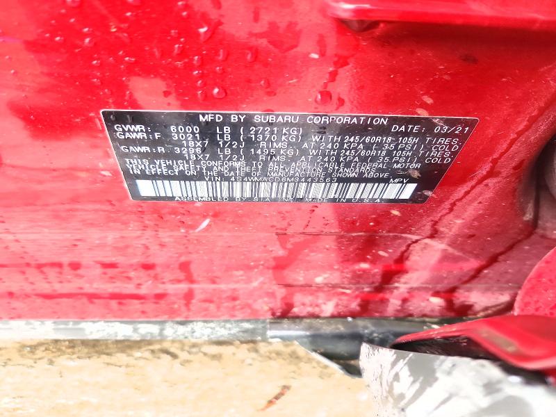 Продажа на аукционе авто 2021 Subaru Ascent, vin: 4S4WMACD6M3443563, номер лота: 64113646