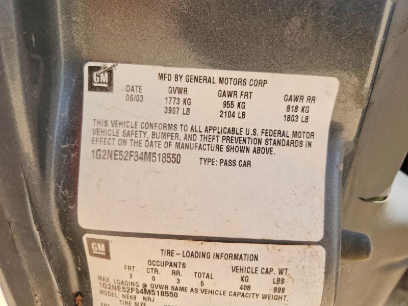 64235426 :رقم المزاد ، 1G2NE52F34M518550 vin ، 2004 Pontiac Grand Am مزاد بيع