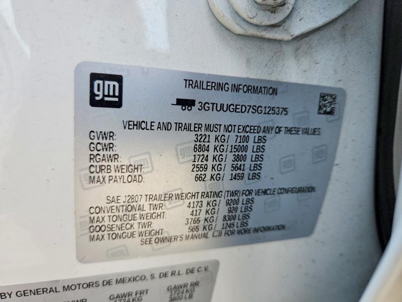 63669196 :رقم المزاد ، 3GTUUGED7SG125375 vin ، 2025 Gmc Sierra مزاد بيع