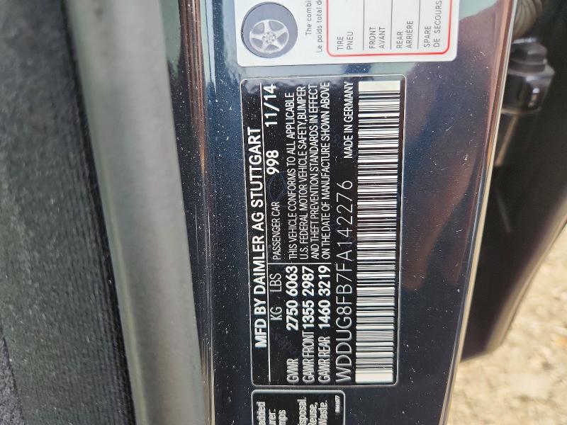 66062486 :رقم المزاد ، WDDUG8FB7FA142276 vin ، 2015 Mercedes-benz S مزاد بيع