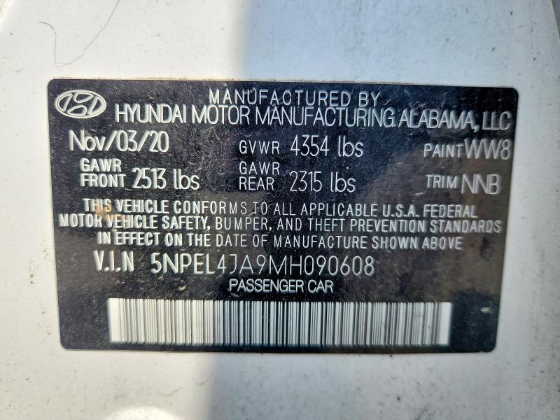 Aukcja sprzedaży 2021 Hyundai Sonata, vin: 5NPEL4JA9MH090608, numer aukcji: 64581926