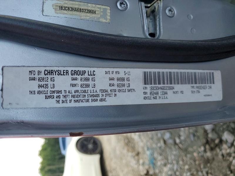 2011 Dodge Caliber მანქანა იყიდება აუქციონზე, vin: 1B3CB3HA6BD239684, აუქციონის ნომერი: 65592276