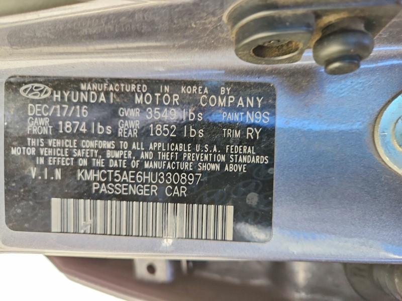 Продаж на аукціоні авто 2017 Hyundai Accent, vin: KMHCT5AE6HU330897, номер лоту: 65678786