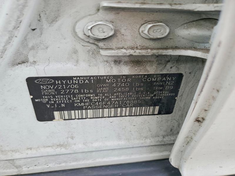 Aukcja sprzedaży 2007 Hyundai Azera, vin: KMHFC46F47A178885, numer aukcji: 66510366