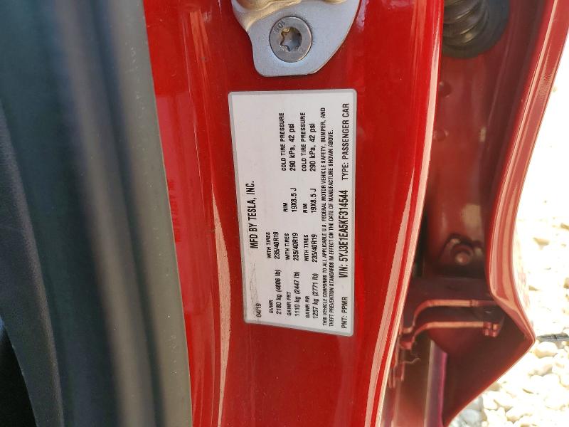 Auction sale of the 2019 Tesla Model 3, vin: 5YJ3E1EA5KF314544, lot number: 66386206