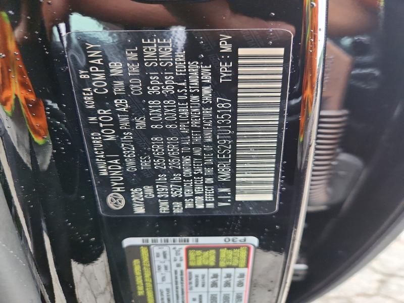 64995466 :رقم المزاد ، KM8RLES29TU135187 vin ، 2026 Hyundai Palisade مزاد بيع