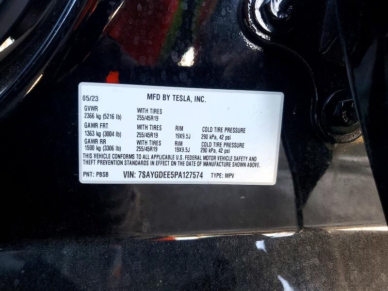 Aukcja sprzedaży 2023 Tesla Model Y, vin: 7SAYGDEE5PA127574, numer aukcji: 65392626
