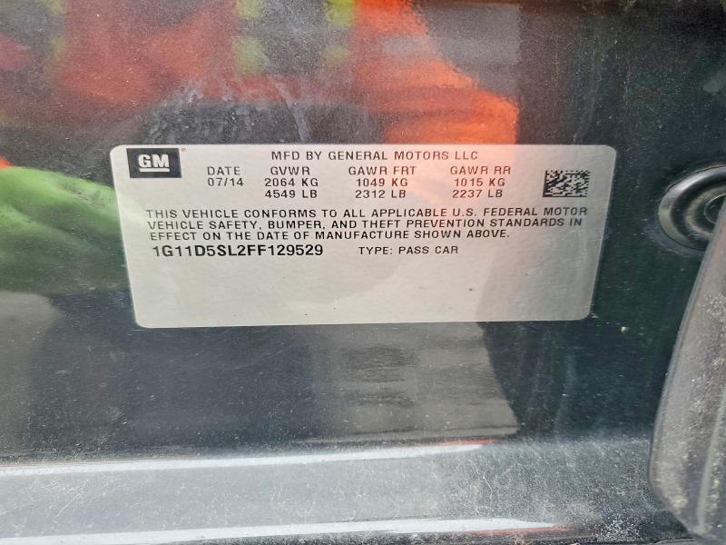 2015 Chevrolet Malibu მანქანა იყიდება აუქციონზე, vin: 1G11D5SL2FF129529, აუქციონის ნომერი: 65359056