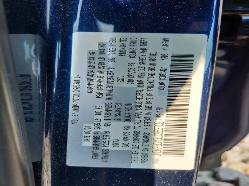 2020 Mazda Cx-5 მანქანა იყიდება აუქციონზე, vin: JM3KFBDM3L0863709, აუქციონის ნომერი: 64285906