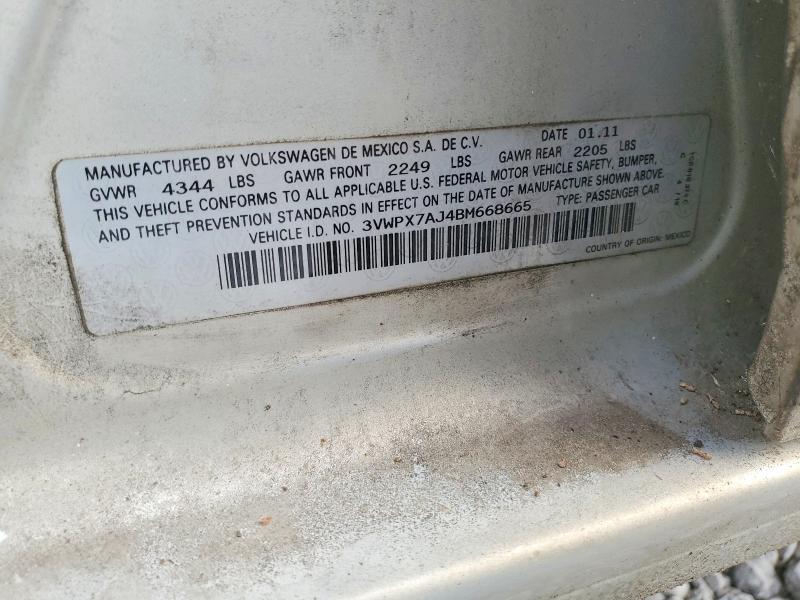 Продажа на аукционе авто 2011 Volkswagen Jetta, vin: 3VWPX7AJ4BM668665, номер лота: 63245716